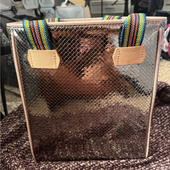 Kyle Chica Metallic Embroidered Patches Tote - Picture 2 of 4